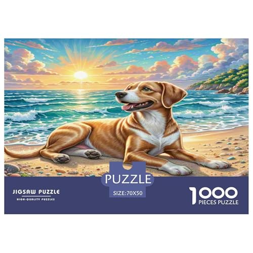 Portugiesischer WassErhund Puzzle 1000 Teile Schwer Puzzle Spielzeug Pädagogisches Spiel Impossible Herausforderung Spielzeug Für Erwachsene Kinder 70x50cm/1000pcs von KKOLASXZE