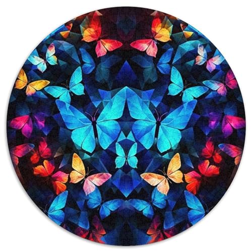 Psychedelic Butterfly Puzzle 1000 Teile Schwer Puzzle Spielzeug Lernspiel Impossible Herausforderungsspielzeug Für Erwachsene Kinder 1000pcs (67.5x67.5cm) von KKOLASXZE