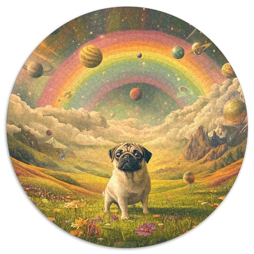 Pug Puzzle 1000 Teile Schwer Puzzle Spielzeug Lernspiel Impossible Herausforderungsspielzeug Für Erwachsene Und Kinder Ab 12 Jahren 1000pcs (67.5x67.5cm) von KKOLASXZE