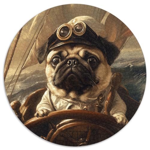 Pug Puzzles 1000 Teile Schwer Puzzle Spielzeug Lernspiel Impossible Herausforderungsspielzeug Für Erwachsene Kinder 1000pcs (67.5x67.5cm) von KKOLASXZE