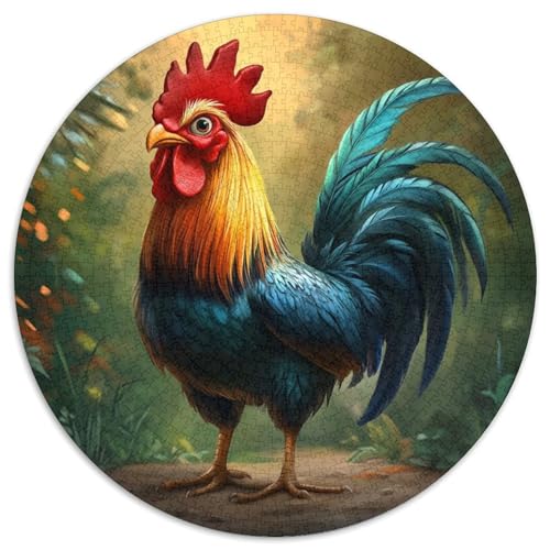 Rooster Puzzle 1000-teilige Schwer Puzzle Spielzeug Lernspiel Impossible Herausforderungsspielzeug Für Erwachsene Und Kinder Ab 14 Jahren 1000pcs (67.5x67.5cm) von KKOLASXZE