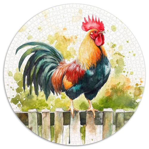 Rooster Puzzles 1000 Teile Schwer Puzzle Spielzeug Lernspiel Impossible Herausforderungsspielzeug Für Erwachsene Und Kinder Ab 14 Jahren 1000pcs (67.5x67.5cm) von KKOLASXZE
