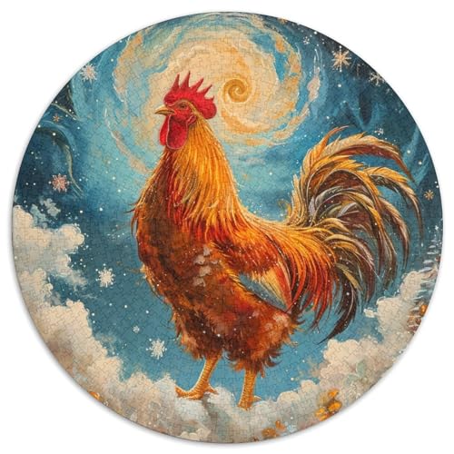 Roosters Puzzles 1000 Teile Schwer Puzzle Spielzeug Lernspiel Impossible Herausforderungsspielzeug Für Erwachsene Kinder 1000pcs (67.5x67.5cm) von KKOLASXZE