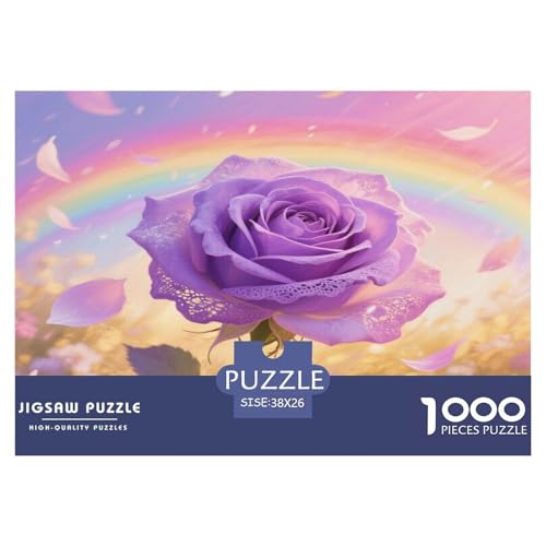 Rose Puzzle 1000 Teile Schwer Puzzle Spielzeug Pädagogisches Spiel Impossible Herausforderungsspielzeug Für Erwachsene Und Kinder Ab 14 Jahren 38x26cm/1000pcs von KKOLASXZE
