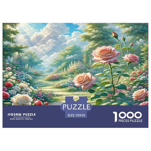 Rose Puzzles 1000 Teile Schwer Puzzle Spielzeug Lernspiel Impossible Herausforderung Spielzeug Für Erwachsene Und Kinder in Bewährter 70x50cm/1000pcs von KKOLASXZE