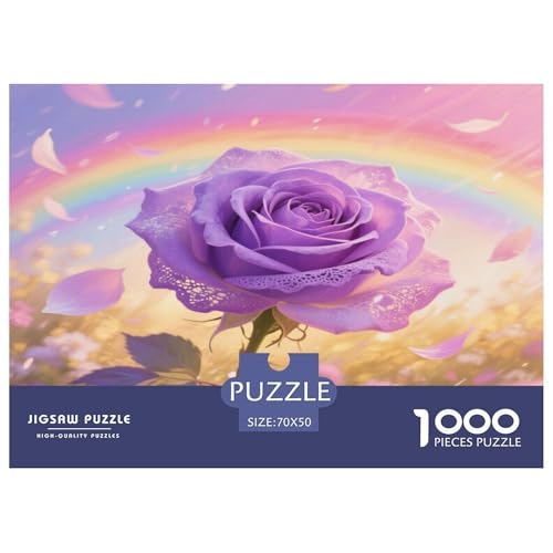 Rose Puzzles 1000 Teile Schwer Puzzle Spielzeug Lernspiel Impossible Herausforderungsspielzeug Für Erwachsene Kinder 70x50cm/1000pcs von KKOLASXZE