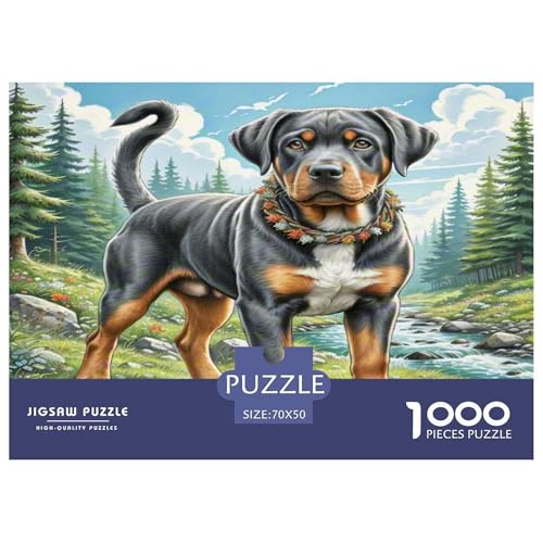 Rottweiler Puzzle 1000 Teile Schwer Puzzle Spielzeug Lernspiel Impossible Herausforderung Spielzeug Für Erwachsene Kinder 70x50cm/1000pcs Rottweiler Puzzle 1000 Teile Schwer Puzzle Spielzeug Lernspiel Impossible Herausforderung Spielzeug Für Erwachsene Kinder 70x50cm/1000pcs von KKOLASXZE