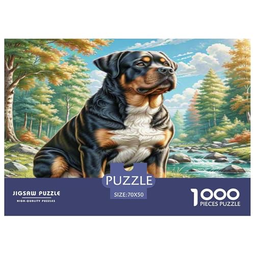 Rottweiler Puzzles 1000 Teile Schwer Puzzle Spielzeug Pädagogisches Spiel Impossible Herausforderung Spielzeug Für Erwachsene Kinder 70x50cm/1000pcs Rottweiler Puzzles 1000 Teile Schwer Puzzle Spielzeug Pädagogisches Spiel Impossible Herausforderung Spielzeug Für Erwachsene Kinder 70x50cm/1000pcs von KKOLASXZE