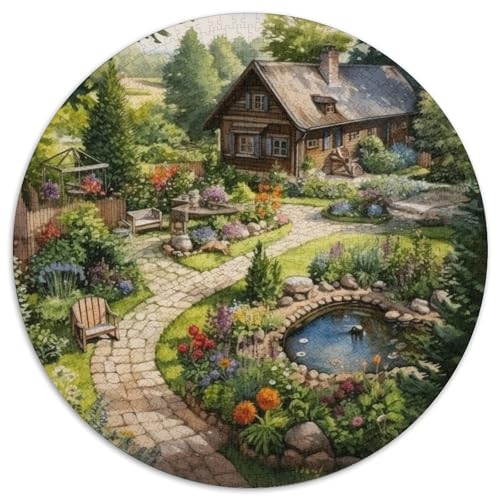 Rustic Cottage Puzzle 1000-teilige Schwer Puzzle Spielzeug Lernspiel Impossible Herausforderung Spielzeug Für Erwachsene Kinder 1000pcs (67.5x67.5cm) von KKOLASXZE
