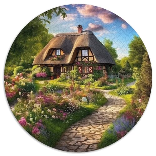 Rustic Cottage Puzzle 1000-teilige Schwer Puzzle Spielzeug Lernspiel Impossible Herausforderung Spielzeug Für Erwachsene Und Kinder Ab 12 Jahren 1000pcs (67.5x67.5cm) von KKOLASXZE