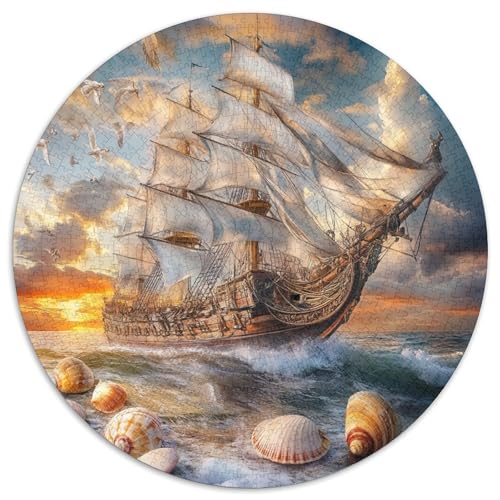 Sailboat Puzzles 1000 Teile Schwer Puzzle Spielzeug Lernspiel Impossible Herausforderung Spielzeug Für Erwachsene Und Kinder in Bewährter 1000pcs (67.5x67.5cm) von KKOLASXZE