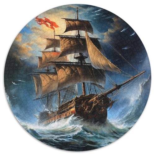 Sailboat Puzzles 1000 Teile Schwer Puzzle Spielzeug Pädagogisches Spiel Impossible Herausforderungsspielzeug Für Erwachsene Kinder 1000pcs (67.5x67.5cm) von KKOLASXZE