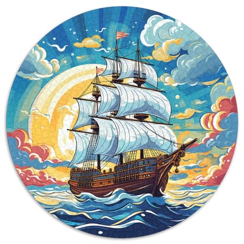 Sailboats Puzzles 1000 Teile Schwer Puzzle Spielzeug Lernspiel Impossible Herausforderungsspielzeug Für Erwachsene Kinder 1000pcs (67.5x67.5cm) von KKOLASXZE