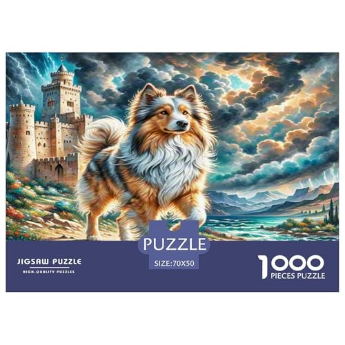 Saluki Puzzle 1000-teilige Schwer Puzzle Spielzeug Pädagogisches Spiel Impossible Herausforderungsspielzeug Für Erwachsene Und Kinder Ab 12 Jahren 70x50cm/1000pcs von KKOLASXZE