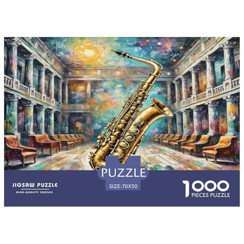Saxofon Puzzles 1000 Teile Schwer Puzzle Spielzeug Lernspiel Impossible Herausforderungsspielzeug Für Erwachsene Und Kinder in Bewährter 70x50cm/1000pcs Saxofon Puzzles 1000 Teile Schwer Puzzle Spielzeug Lernspiel Impossible Herausforderungsspielzeug Für Erwachsene Und Kinder in Bewährter 70x50cm/1000pcs von KKOLASXZE