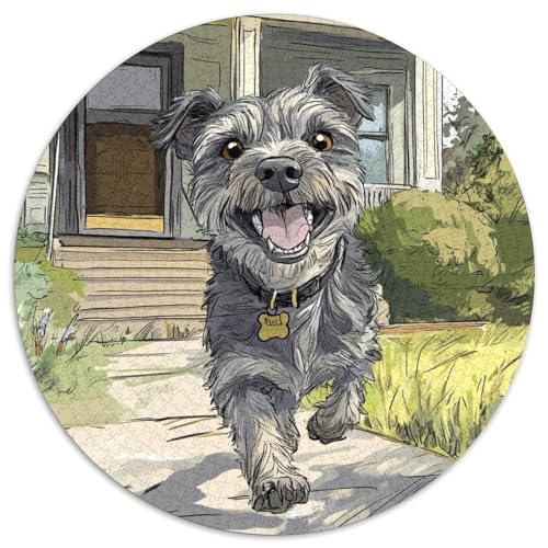 Schnauzer Puzzle 1000 Teile Schwer Puzzle Spielzeug Lernspiel Impossible Herausforderungsspielzeug Für Erwachsene Und Kinder Ab 14 Jahren 1000pcs (67.5x67.5cm) von KKOLASXZE