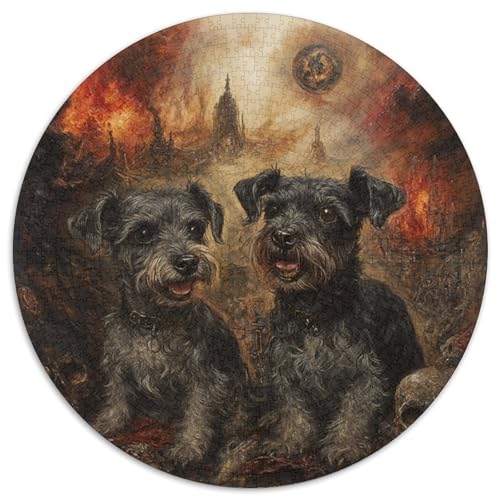 Schnauzer Puzzle 1000-teilige Schwer Puzzle Spielzeug Lernspiel Impossible Herausforderungsspielzeug Für Erwachsene Und Kinder Ab 14 Jahren 1000pcs (67.5x67.5cm) von KKOLASXZE