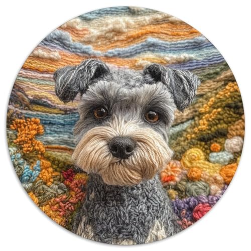 Schnauzer Puzzles 1000 Teile Schwer Puzzle Spielzeug Lernspiel Impossible Herausforderung Spielzeug Für Erwachsene Und Kinder in Bewährter 1000pcs (67.5x67.5cm) von KKOLASXZE