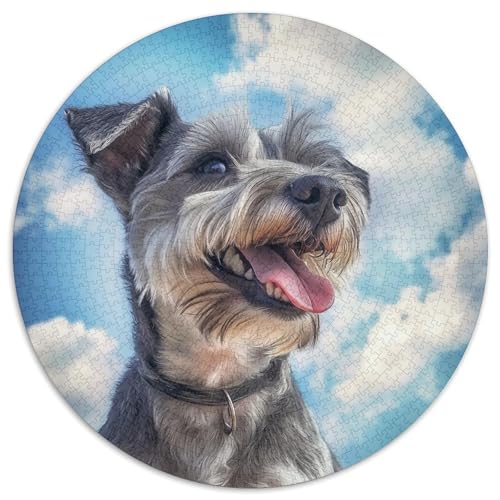 Schnauzer Puzzles 1000 Teile Schwer Puzzle Spielzeug Lernspiel Impossible Herausforderungsspielzeug Für Erwachsene Und Kinder Ab 12 Jahren 1000pcs (67.5x67.5cm) von KKOLASXZE