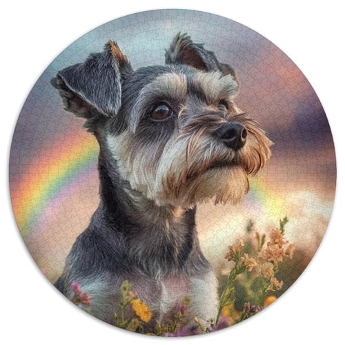 Schnauzer Puzzles 1000 Teile Schwer Puzzle Spielzeug Pädagogisches Spiel Impossible Herausforderung Spielzeug Für Erwachsene Kinder 1000pcs (67.5x67.5cm) von KKOLASXZE