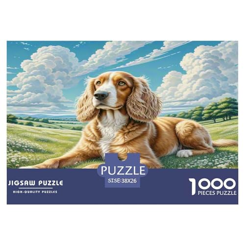 Schottischer Deerhound Puzzle 1000 Teile Schwer Puzzle Spielzeug Lernspiel Impossible Herausforderung Spielzeug Für Erwachsene Und Kinder in Bewährter 38x26cm/1000pcs von KKOLASXZE