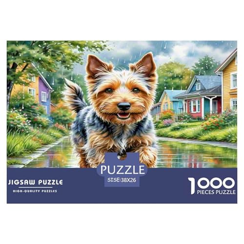 Schottischer Terrier Puzzle 1000-teilige Schwer Puzzle Spielzeug Pädagogisches Spiel Impossible Herausforderung Spielzeug Für Erwachsene Und Kinder in Bewährter 38x26cm/1000pcs von KKOLASXZE