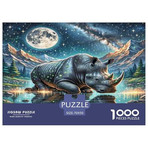 Schwarze Nashörner Puzzles 1000 Teile Schwer Puzzle Spielzeug Lernspiel Impossible Herausforderungsspielzeug Für Erwachsene Kinder 70x50cm/1000pcs Schwarze Nashörner Puzzles 1000 Teile Schwer Puzzle Spielzeug Lernspiel Impossible Herausforderungsspielzeug Für Erwachsene Kinder 70x50cm/1000pcs von KKOLASXZE