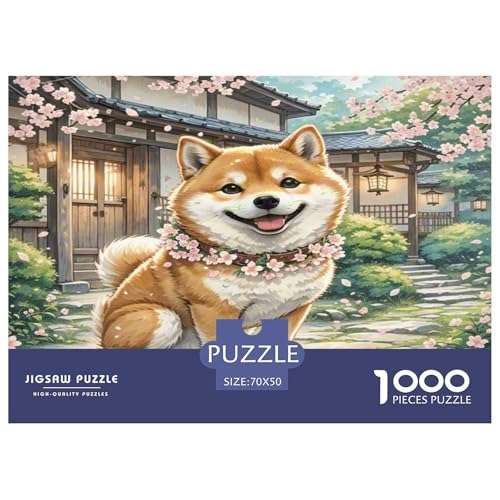 Shiba Inu Puzzle 1000 Teile Schwer Puzzle Spielzeug Lernspiel Impossible Herausforderungsspielzeug Für Erwachsene Und Kinder Ab 12 Jahren 70x50cm/1000pcs von KKOLASXZE