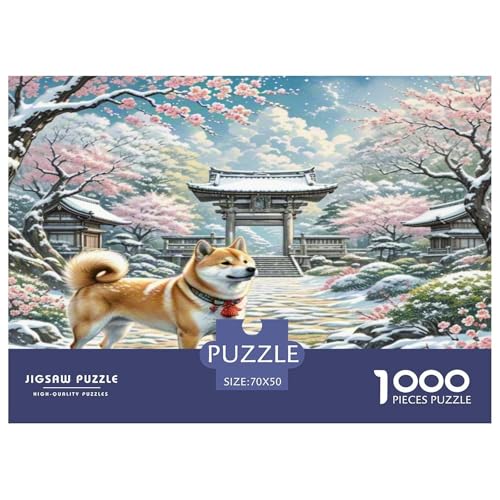 Shiba Inu Puzzles 1000 Teile Schwer Puzzle Spielzeug Lernspiel Impossible Herausforderung Spielzeug Für Erwachsene Und Kinder Ab 12 Jahren 70x50cm/1000pcs von KKOLASXZE