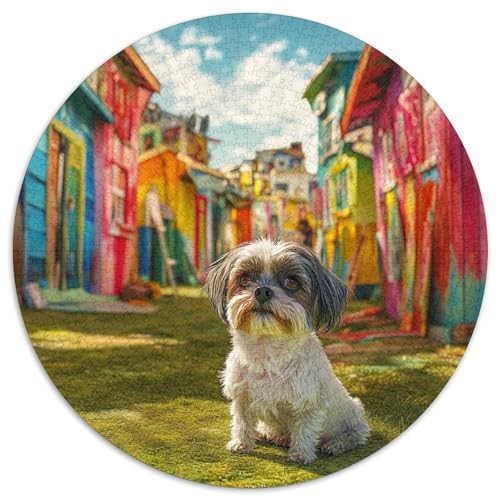 Shih Tzu Puzzle 1000 Teile Schwer Puzzle Spielzeug Lernspiel Impossible Herausforderung Spielzeug Für Erwachsene Und Kinder Ab 12 Jahren 1000pcs (67.5x67.5cm) von KKOLASXZE