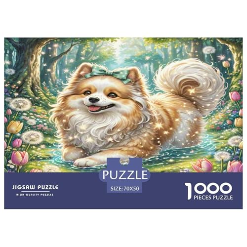 Shih Tzu Puzzle 1000-teilige Schwer Puzzle Spielzeug Lernspiel Impossible Herausforderung Spielzeug Für Erwachsene Und Kinder in Bewährter 70x50cm/1000pcs von KKOLASXZE