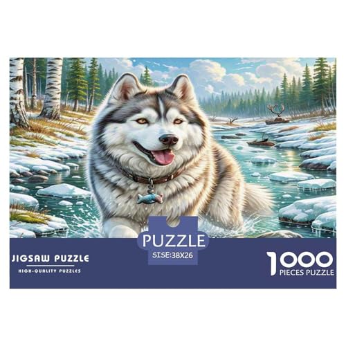 SibIrischer Husky Puzzle 1000-teilige Schwer Puzzle Spielzeug Lernspiel Impossible Herausforderung Spielzeug Für Erwachsene Kinder 38x26cm/1000pcs SibIrischer Husky Puzzle 1000-teilige Schwer Puzzle Spielzeug Lernspiel Impossible Herausforderung Spielzeug Für Erwachsene Kinder 38x26cm/1000pcs von KKOLASXZE