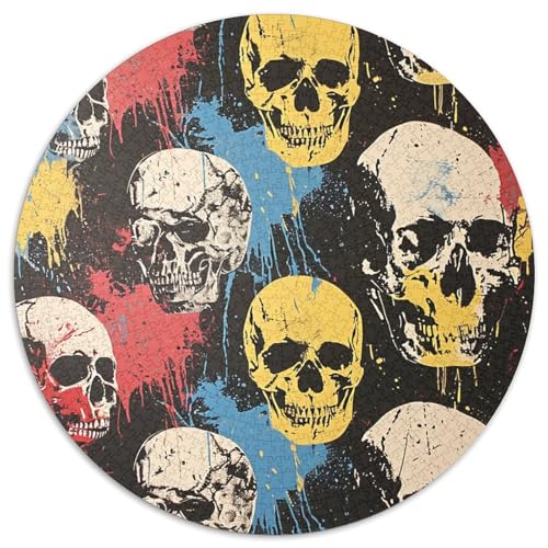 Skeleton Art Puzzle 1000-teilige Schwer Puzzle Spielzeug Lernspiel Impossible Herausforderungsspielzeug Für Erwachsene Kinder 1000pcs (67.5x67.5cm) von KKOLASXZE