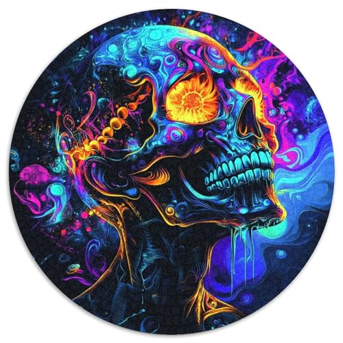 Skull Puzzle 1000 Teile Schwer Puzzle Spielzeug Pädagogisches Spiel Impossible Herausforderungsspielzeug Für Erwachsene Und Kinder Ab 14 Jahren 1000pcs (67.5x67.5cm) von KKOLASXZE