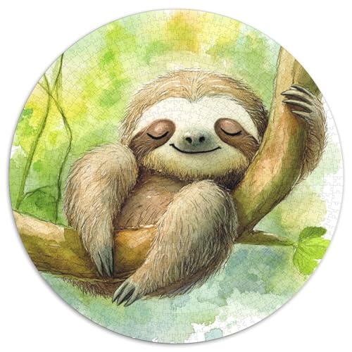 Sloth Puzzle 1000 Teile Schwer Puzzle Spielzeug Lernspiel Impossible Herausforderung Spielzeug Für Erwachsene Kinder 1000pcs (67.5x67.5cm) von KKOLASXZE