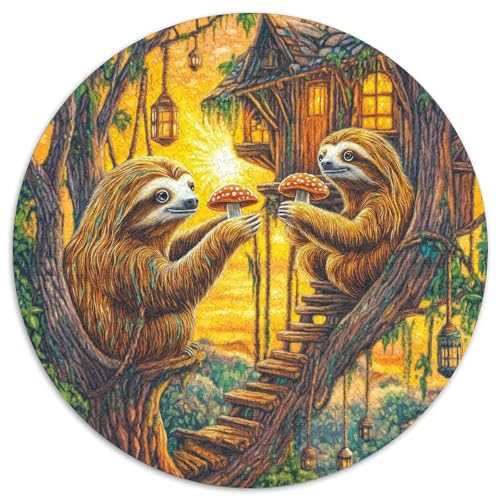 Sloth Puzzles 1000 Teile Schwer Puzzle Spielzeug Pädagogisches Spiel Impossible Herausforderungsspielzeug Für Erwachsene Und Kinder Ab 12 Jahren 1000pcs (67.5x67.5cm) von KKOLASXZE
