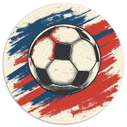 Soccer Ball Puzzle 1000-teilige Schwer Puzzle Spielzeug Lernspiel Impossible Herausforderungsspielzeug Für Erwachsene Und Kinder Ab 12 Jahren 1000pcs (67.5x67.5cm) von KKOLASXZE