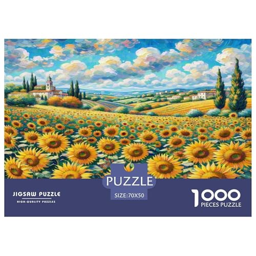 Sonnenblumen Puzzle 1000 Teile Schwer Puzzle Spielzeug Pädagogisches Spiel Impossible Herausforderung Spielzeug Für Erwachsene Und Kinder in Bewährter 70x50cm/1000pcs Sonnenblumen Puzzle 1000 Teile Schwer Puzzle Spielzeug Pädagogisches Spiel Impossible Herausforderung Spielzeug Für Erwachsene Und Kinder in Bewährter 70x50cm/1000pcs von KKOLASXZE
