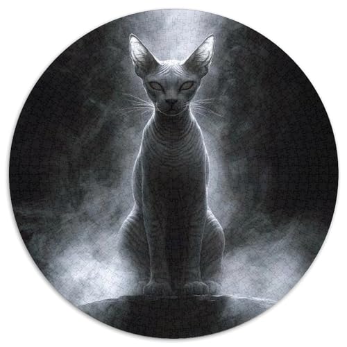 Sphinx Cat Puzzle 1000-teilige Schwer Puzzle Spielzeug Lernspiel Impossible Herausforderungsspielzeug Für Erwachsene Und Kinder in Bewährter 1000pcs (67.5x67.5cm) von KKOLASXZE