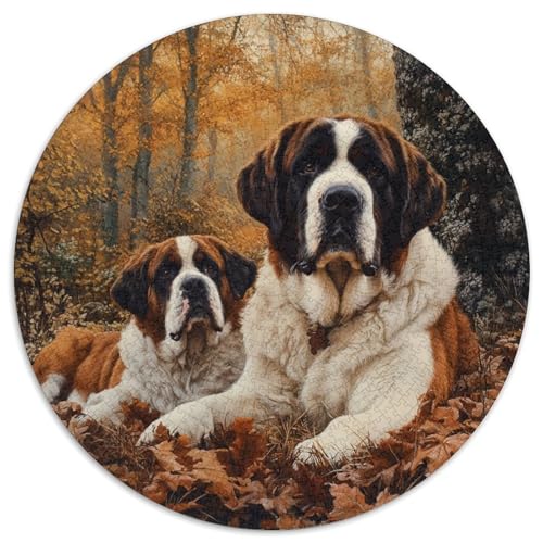 St. Bernard Puzzles 1000 Teile Schwer Puzzle Spielzeug Pädagogisches Spiel Impossible Herausforderungsspielzeug Für Erwachsene Kinder 1000pcs (67.5x67.5cm) von KKOLASXZE