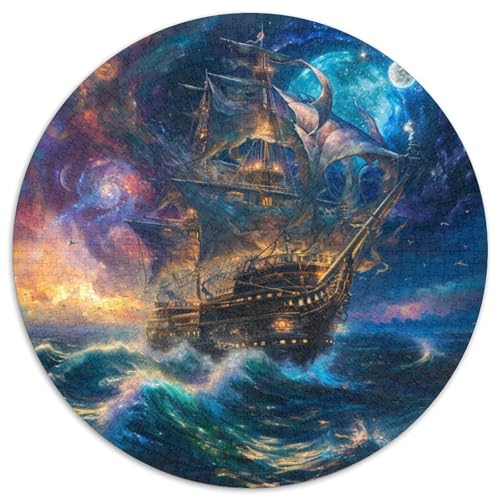 Starlight Sailboat Puzzles 1000 Teile Schwer Puzzle Spielzeug Pädagogisches Spiel Impossible Herausforderungsspielzeug Für Erwachsene Kinder 1000pcs (67.5x67.5cm) von KKOLASXZE