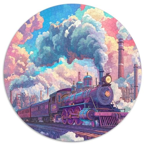 Steam Train Puzzle 1000 Teile Schwer Puzzle Spielzeug Lernspiel Impossible Herausforderung Spielzeug Für Erwachsene Kinder 1000pcs (67.5x67.5cm) von KKOLASXZE