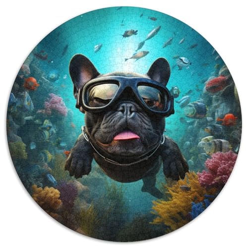 Swimming Puppy Puzzle 1000 Teile Schwer Puzzle Spielzeug Pädagogisches Spiel Impossible Herausforderungsspielzeug Für Erwachsene Und Kinder Ab 12 Jahren 1000pcs (67.5x67.5cm) von KKOLASXZE