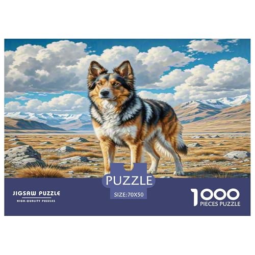 Tibetischer Spaniel Puzzle 1000 Teile Schwer Puzzle Spielzeug Lernspiel Impossible Herausforderungsspielzeug Für Erwachsene Und Kinder in Bewährter 70x50cm/1000pcs von KKOLASXZE