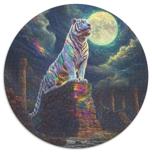 Tiger Puzzle 1000 Teile Schwer Puzzle Spielzeug Pädagogisches Spiel Impossible Herausforderung Spielzeug Für Erwachsene Kinder 1000pcs (67.5x67.5cm) von KKOLASXZE