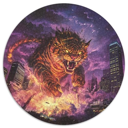 Tiger Puzzle 1000 Teile Schwer Puzzle Spielzeug Pädagogisches Spiel Impossible Herausforderungsspielzeug Für Erwachsene Kinder 1000pcs (67.5x67.5cm) von KKOLASXZE