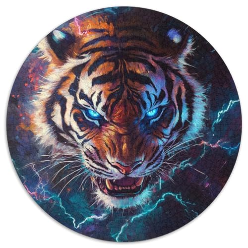 Tiger Puzzle 1000-teilige Schwer Puzzle Spielzeug Lernspiel Impossible Herausforderung Spielzeug Für Erwachsene Und Kinder Ab 14 Jahren 1000pcs (67.5x67.5cm) von KKOLASXZE