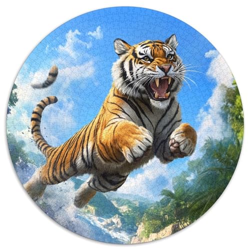 Tiger Puzzles 1000 Teile Schwer Puzzle Spielzeug Lernspiel Impossible Herausforderung Spielzeug Für Erwachsene Kinder 1000pcs (67.5x67.5cm) von KKOLASXZE