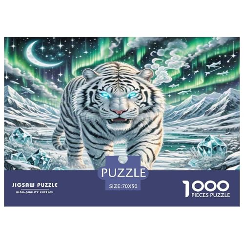 Tiger Puzzles 1000 Teile Schwer Puzzle Spielzeug Pädagogisches Spiel Impossible Herausforderung Spielzeug Für Erwachsene Und Kinder in Bewährter 70x50cm/1000pcs von KKOLASXZE