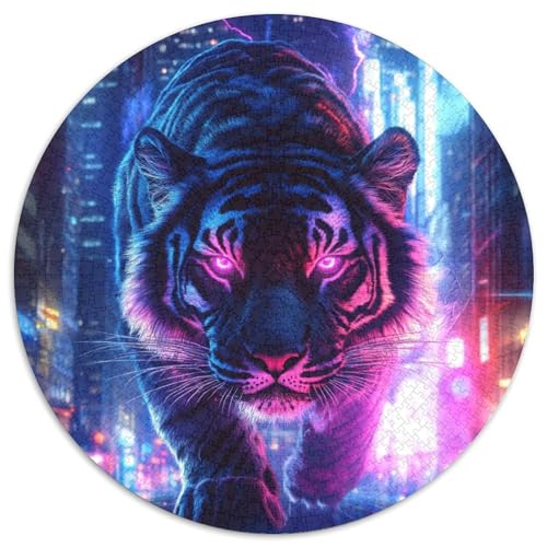 Tiger Puzzles 1000 Teile Schwer Puzzle Spielzeug Pädagogisches Spiel Impossible Herausforderungsspielzeug Für Erwachsene Kinder 1000pcs (67.5x67.5cm) von KKOLASXZE